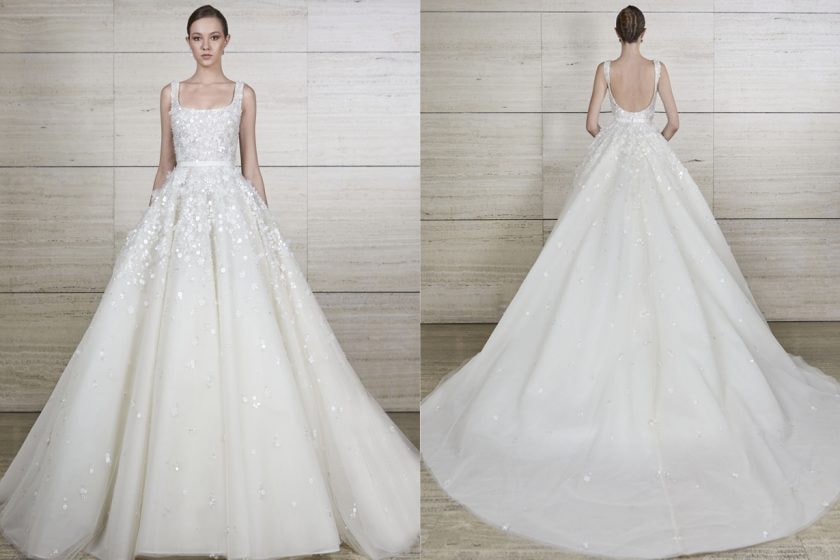 hyun bin son ye jin wedding vera wang elie saab dress reveal detail