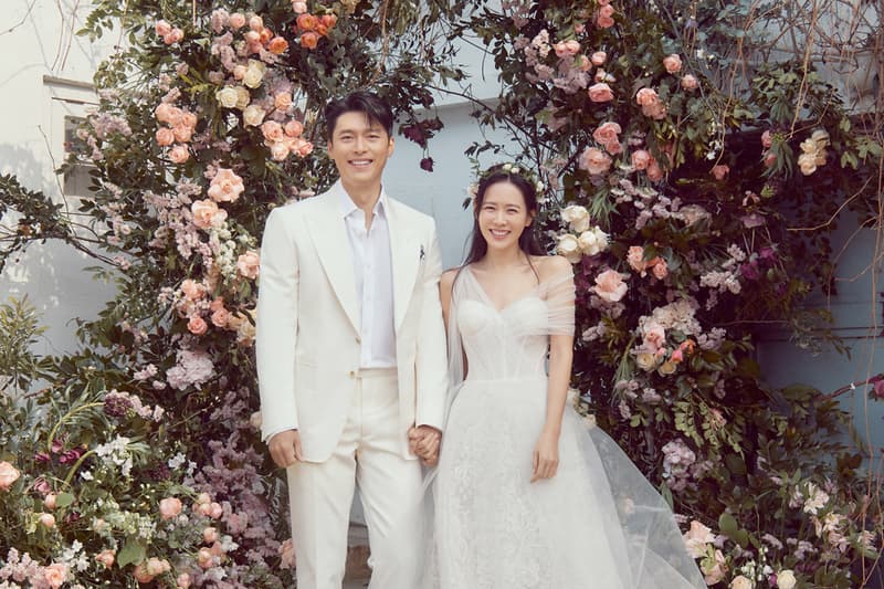 hyun bin son ye jin wedding vera wang elie saab dress reveal detail