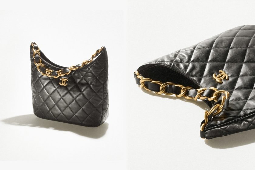 chanel leather metal chain wide version 2022 ss flap bag new