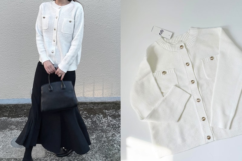gu double pocket cardigan 2022ss