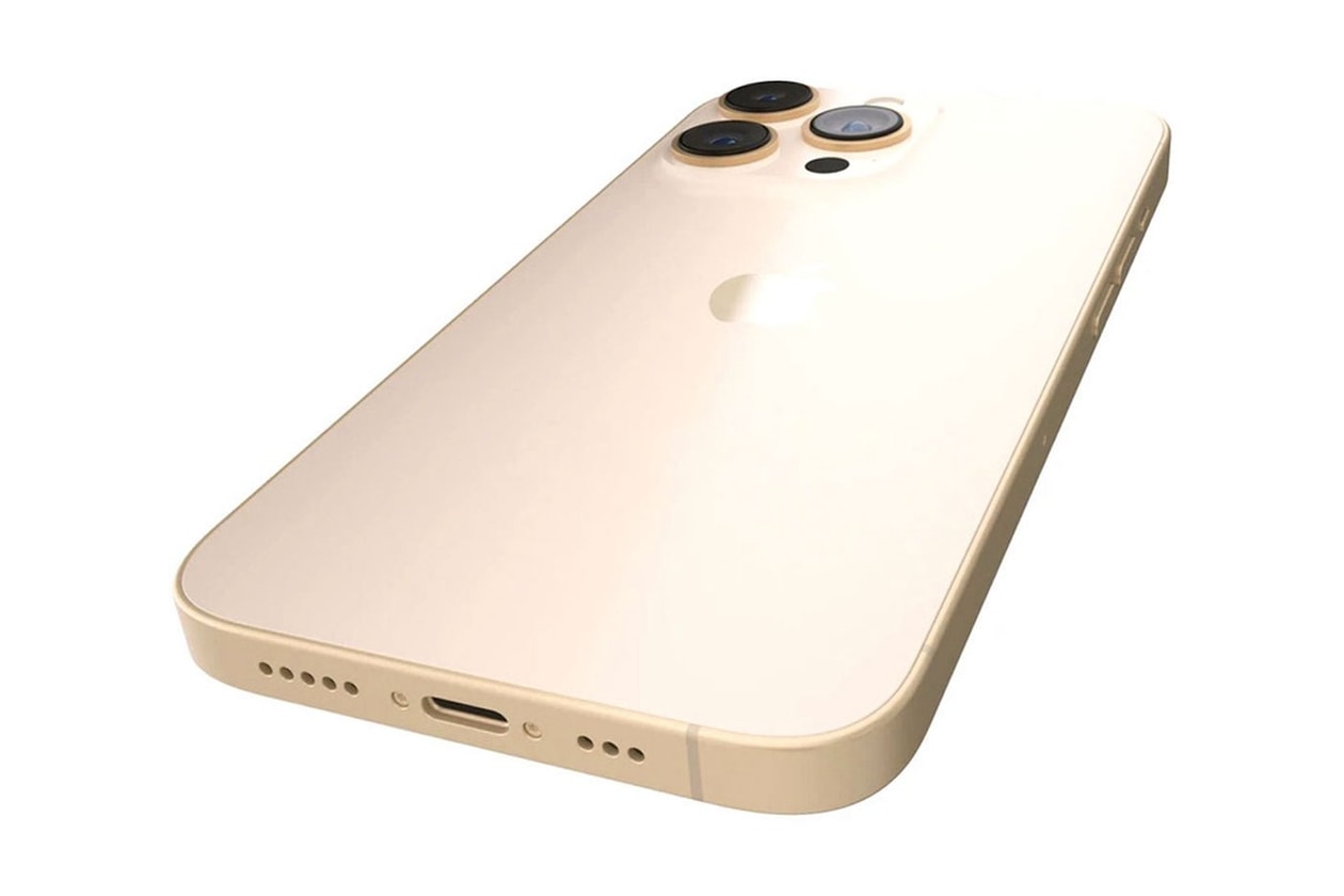 apple iphone 14 pro gold concept renderings images