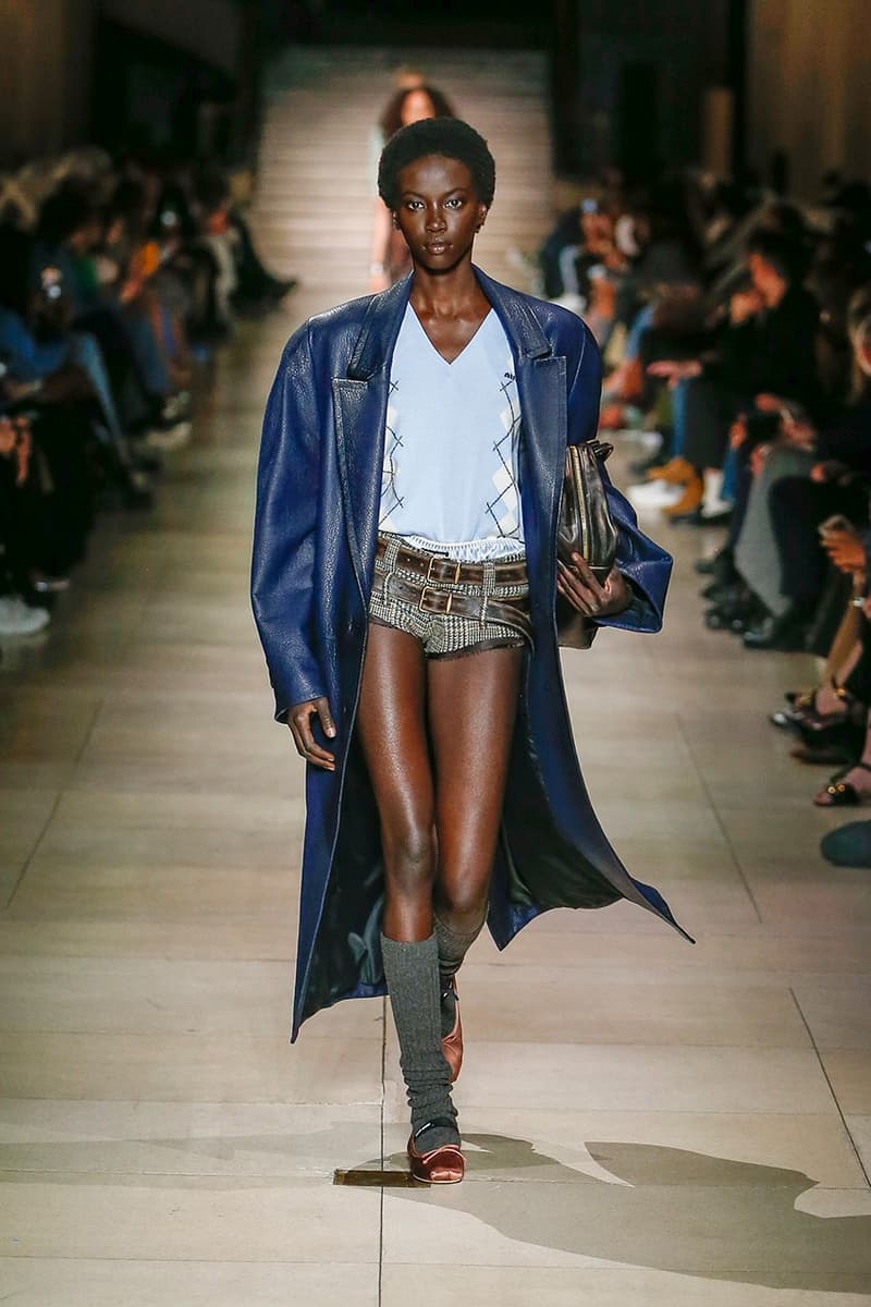 miu miu 2022fw mini skirt short runway collection