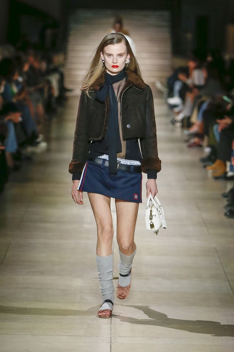 miu miu 2022fw mini skirt short runway collection