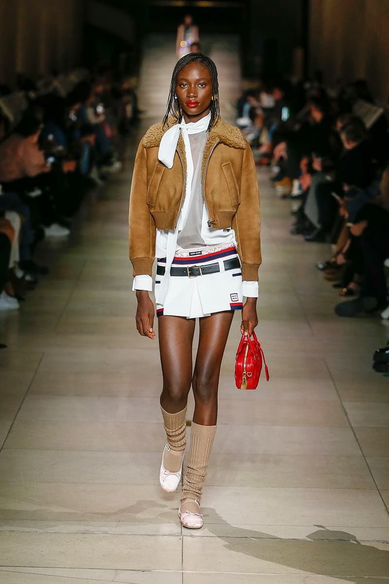 miu miu 2022fw mini skirt short runway collection