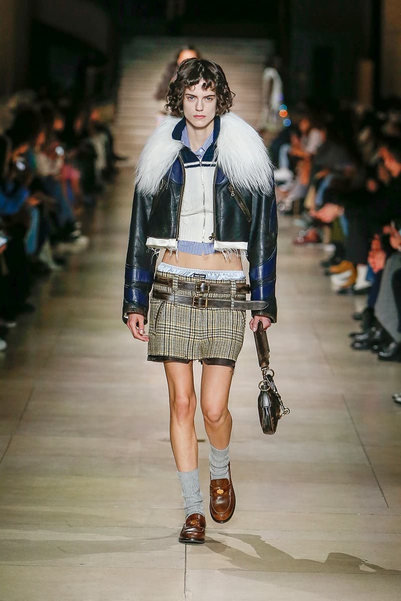 miu miu 2022fw mini skirt short runway collection