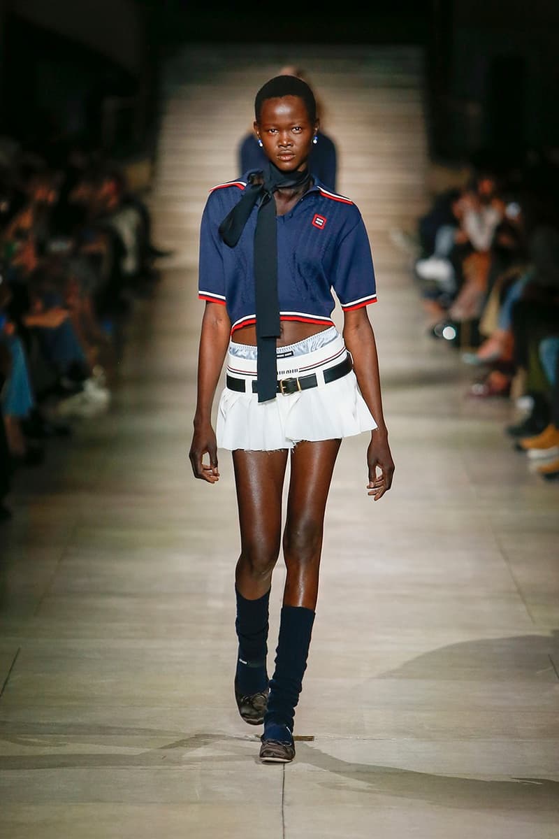 miu miu 2022fw mini skirt short runway collection