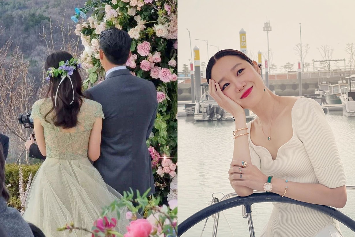 kong hyo jin wedding binjin hyun son ye bouquet