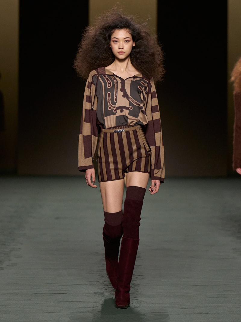 hermes pfw 2022 fw Nadège Vanhee-Cybulski runway looks all detail