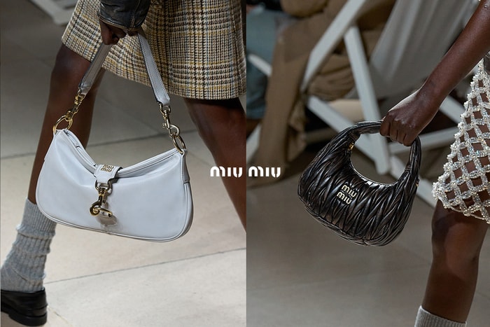 PFW:除了 Miu Miu 可愛紋理手袋,更難得出現俐落斜垮包!
