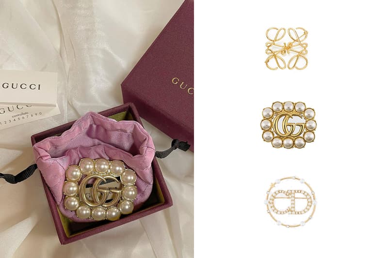 loewes anagram dior clair d lune gucci prada chanel brooch