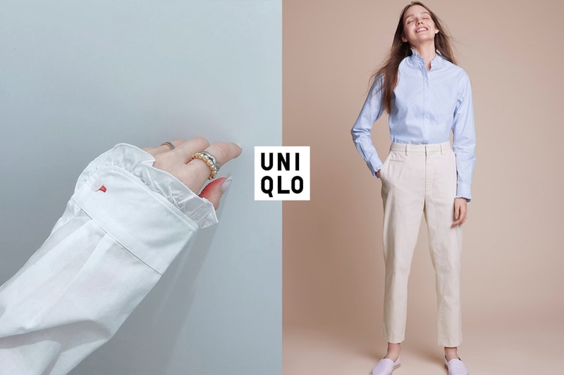 uniqlo x ines de la fressange 2022ss cotton frilled collar long sleeved shirt