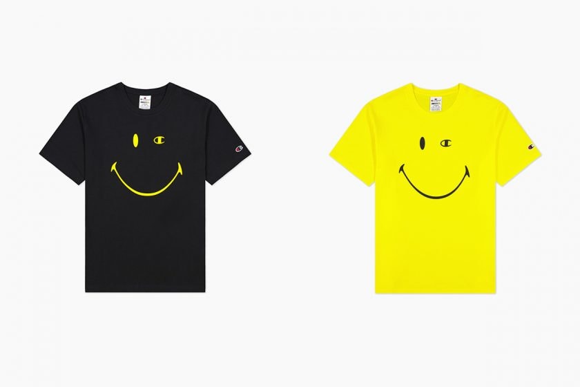 champion smiley collab 50th anniversary t-shirt