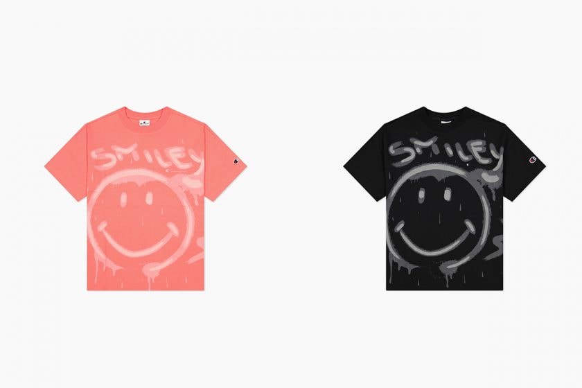 champion smiley collab 50th anniversary t-shirt