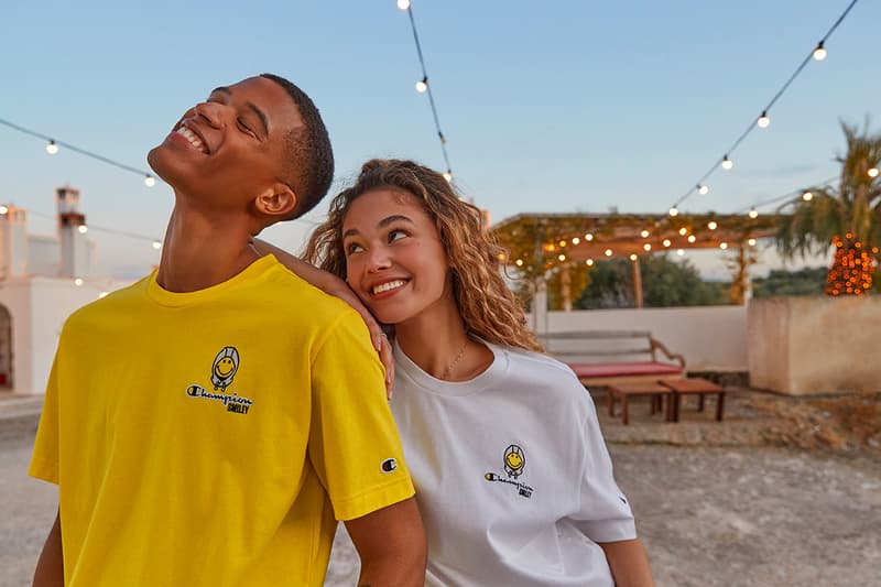 champion smiley collab 50th anniversary t-shirt