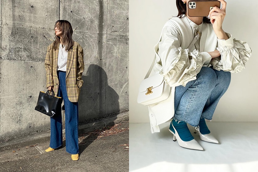 loose straight-leg jeans 2022 ss Outfit Idea