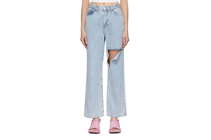loose straight-leg jeans 2022 ss Outfit Idea