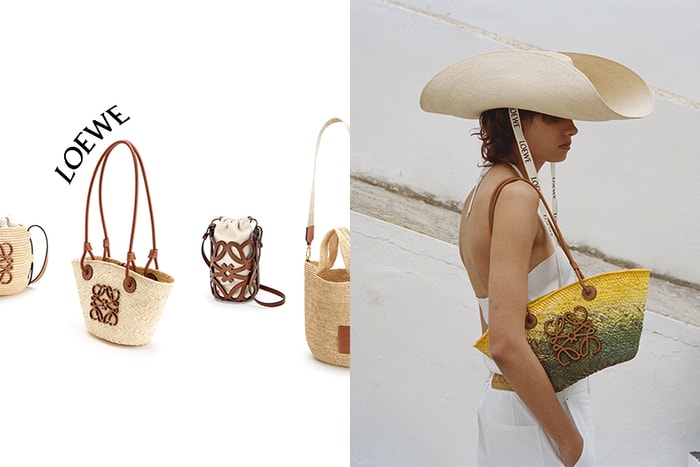 Loewe 一系列 Paula’s Ibiza 編織手袋，屬於夏日的浪漫寫意！