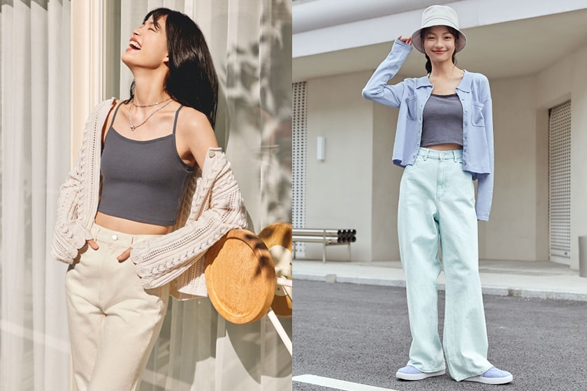 GU Bra Feel 2WAY Cropped Camisole 2022 summer outfit