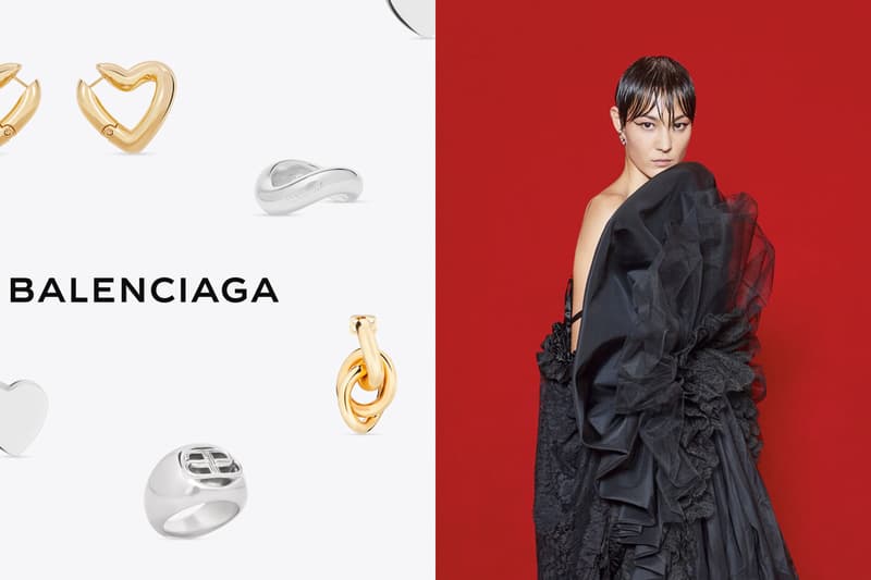 balenciaga 2022 ss acc earrings rings simple