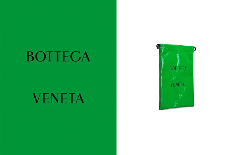 bottega veneta crease leather pouch parakeet black dust bag dover street market london