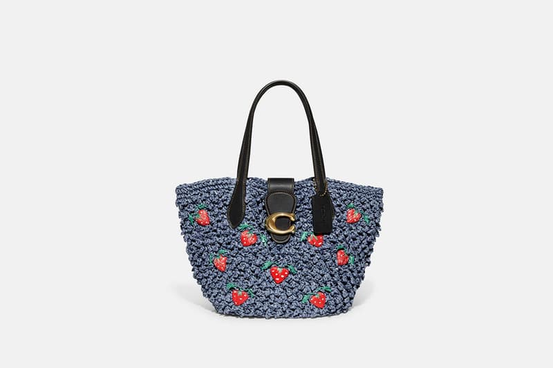 coach straw bag tote bag soft tabby shoulder bag 2022ss