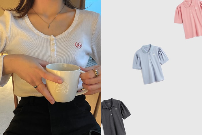 胸口一個小愛心攻佔 IG:GAP 將 Polo 衫、針織衫加入可愛小巧思!