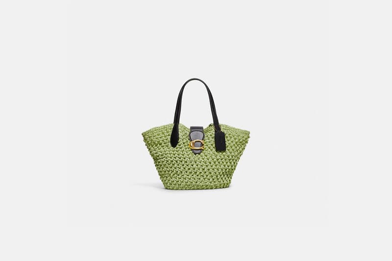 coach straw bag tote bag soft tabby shoulder bag 2022ss
