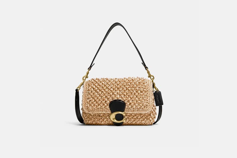 coach straw bag tote bag soft tabby shoulder bag 2022ss