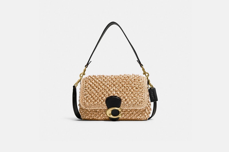 coach straw bag tote bag soft tabby shoulder bag 2022ss