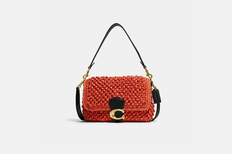 coach straw bag tote bag soft tabby shoulder bag 2022ss
