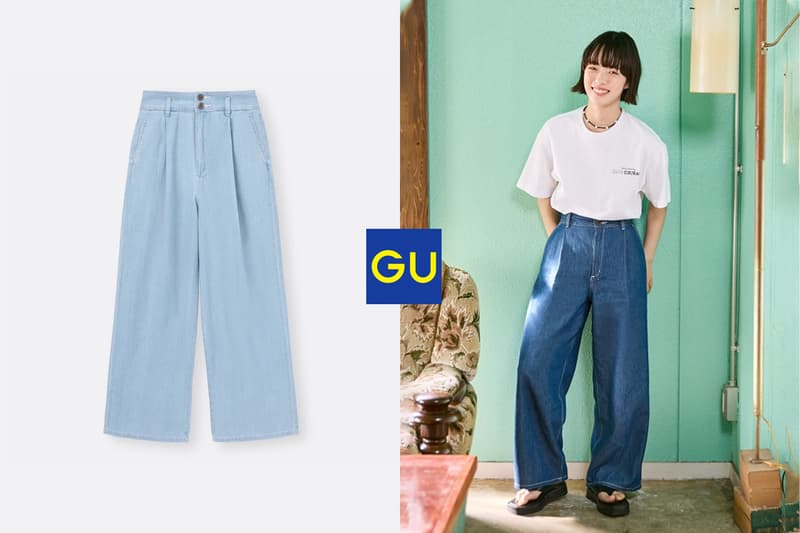 gu jeans wide-leg summer 2022 colorful high waist