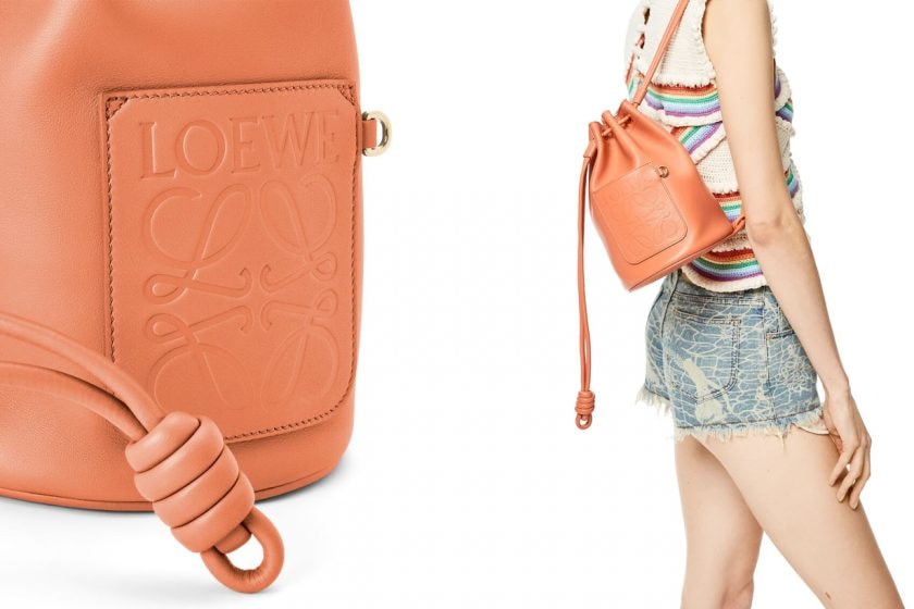 loewe paula's ibiza sailor bag coral geen dessert color 2022