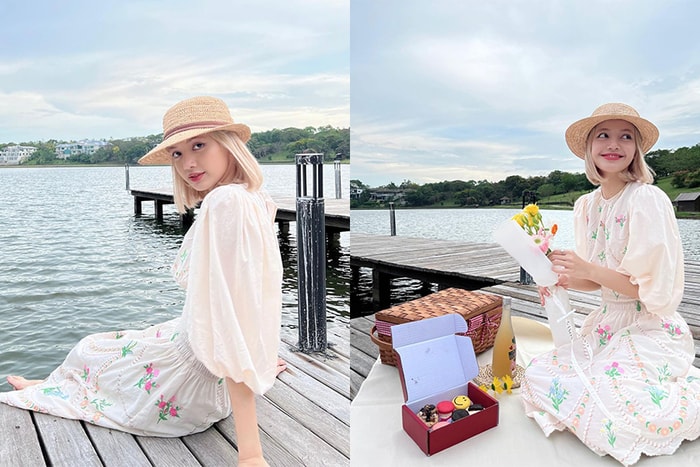 久違的甜美優雅:Blackpink Lisa 這身浪漫裝扮是春季野餐的穿搭範本!