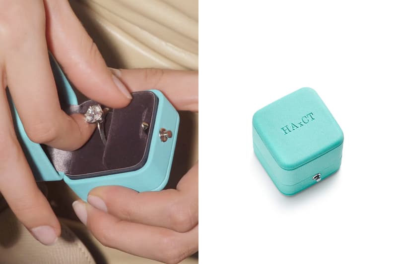 tiffany&co embossing service free customize engagement ring gold silver Blue box