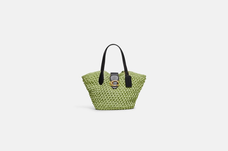coach straw bag tote bag soft tabby shoulder bag 2022ss