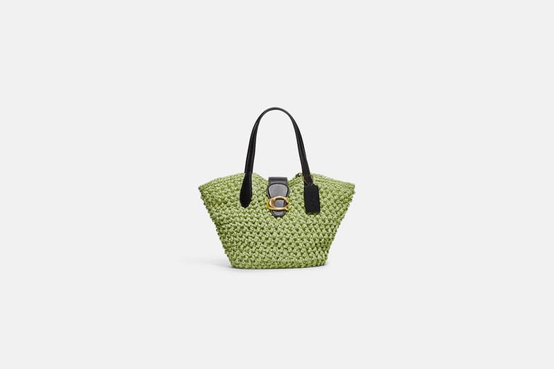 coach straw bag tote bag soft tabby shoulder bag 2022ss