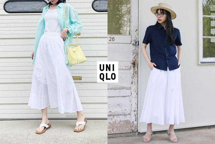 日本女生私藏：Uniqlo 貼心之作，這條白色魚尾長裙輕盈飄曳但又無需打底？