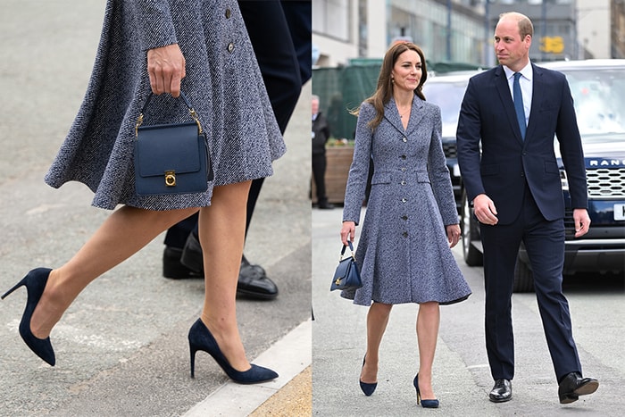 脫俗氣質：凱特王妃藍色優雅套裝藏細節，搭配手袋更成為關注焦點！