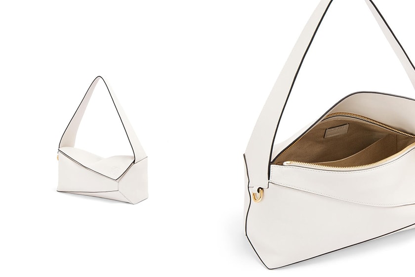 Loewe Puzzle Hobo in Soft White leather