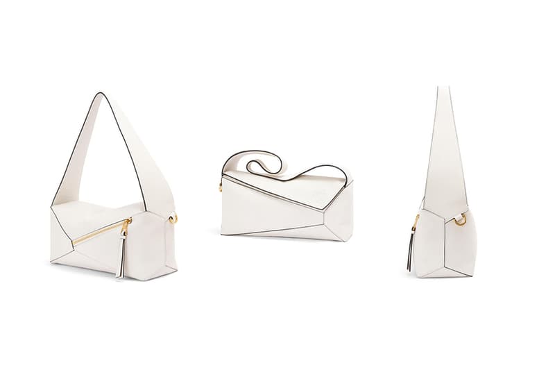 Loewe Puzzle Hobo in Soft White leather