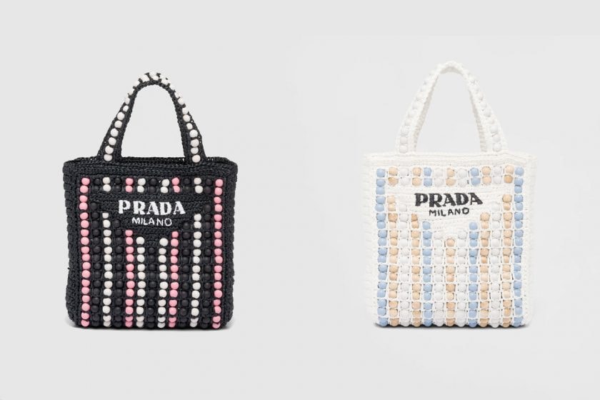 prada raffia beaded handbag 2022 summer basic