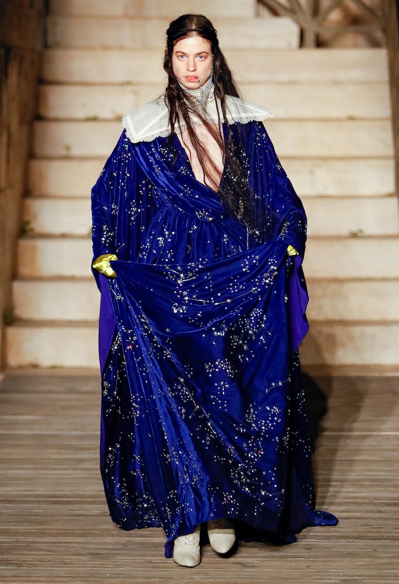 gucci COSMOGONIE alessandro michele runway show all looks story behind detail