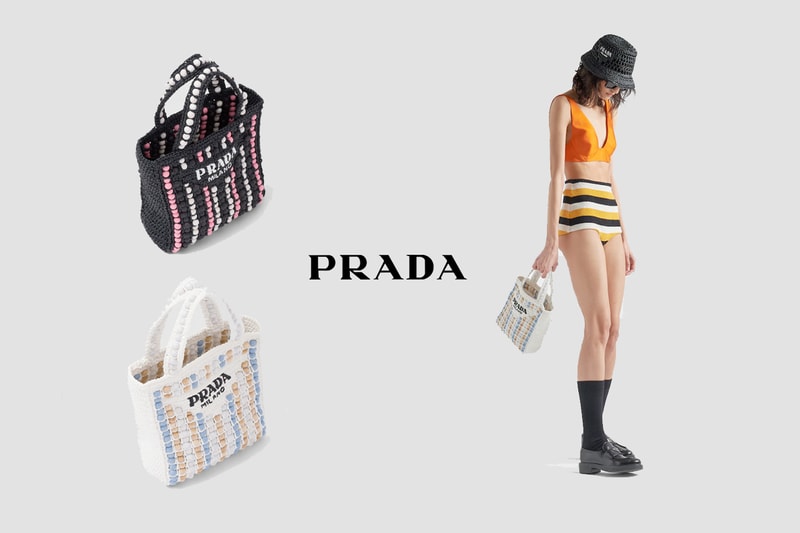 prada raffia beaded handbag 2022 summer basic