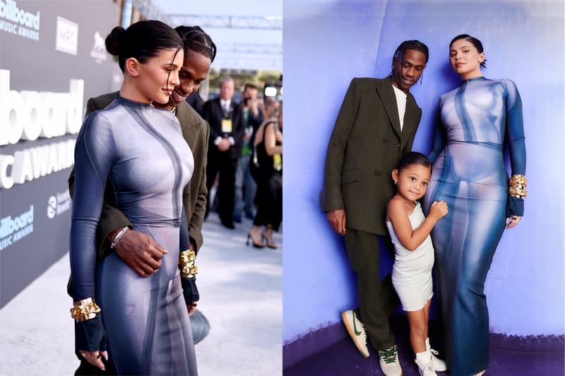 kylie jenner travis scott stormi webster red carpet balmain family look