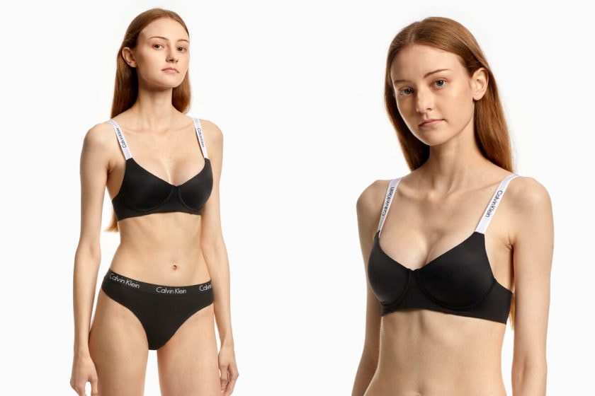 Calvin Klein Tailored Logo demi bra two ways wirefree