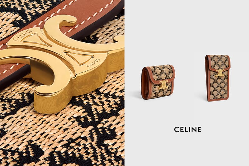 celine triomphe small flap wallet phone pouch