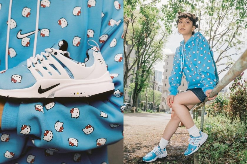 nike hello kitty all collab t-shirt air presto hoodie pants 2022 may release