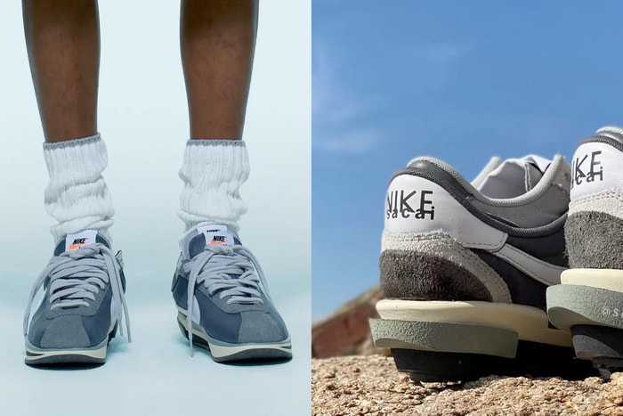 期待秋冬發售:Sacai x Nike Cortez 灰白款細節曝光,這個配色更好搭!