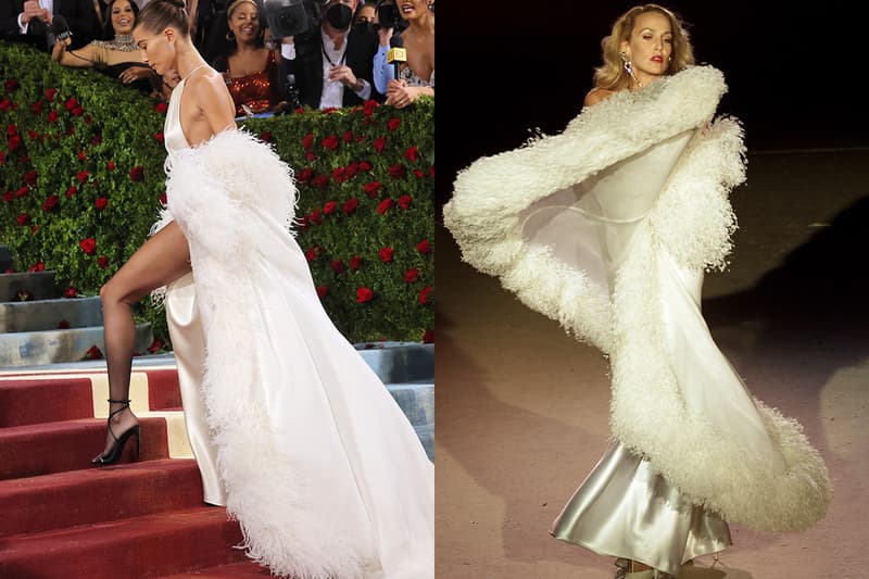 Hailey bieber met gala 2022 jerry hall Saint Laurent