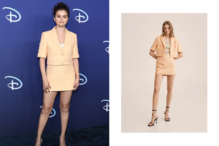 夏日造型範本：小資女也能入手！Selena Gomez 這身甜美粉橘色套裝竟是來自 Mango